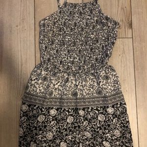 Floral High Neck Flowy Romper